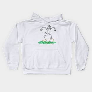 Stomping Robot Kids Hoodie